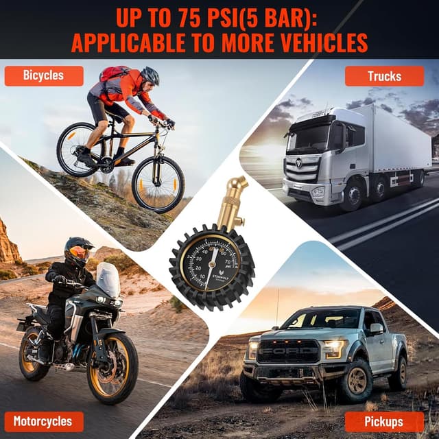 Thumbnail 4 de ETENWOLF Tire Pressure Gauge 0-75 PSI