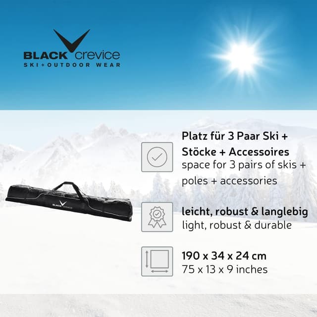 Detalle 1 de Sac de ski Black Crevice 190 x 30