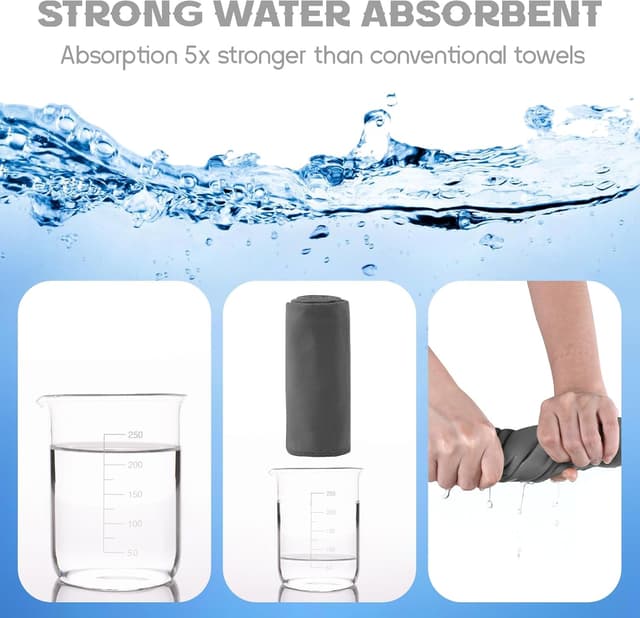 Detalle de Microfibre towel 2 pack 160x80cm travel towel