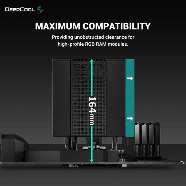 Detalle de DeepCool ASSASSIN 4S ventilador CPU 140 mm negro 🖥