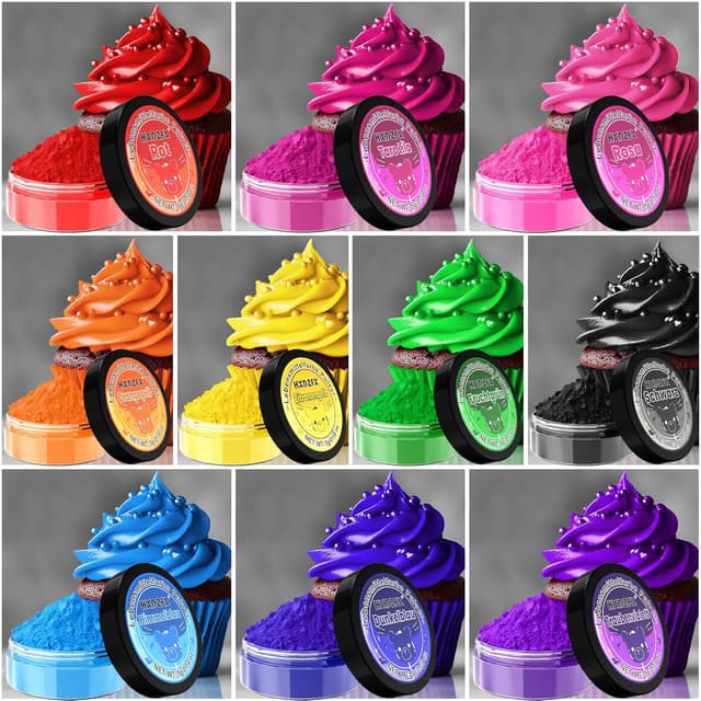 Thumbnail 1 de Lebensmittelfarbe Pulver 10er Set 5g