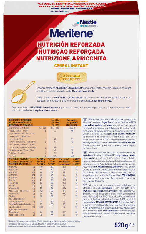 Thumbnail 1 de Meritene Nutrición Reforzada Cereal Instant Multicereales con Miel 3x520 g