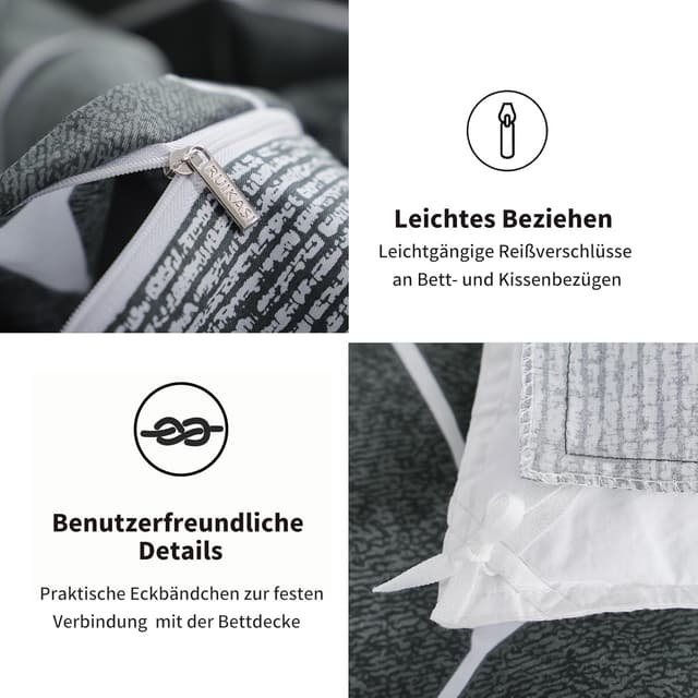 Thumbnail 6 de RUIKASI Bettwäsche 135x200 Baumwolle