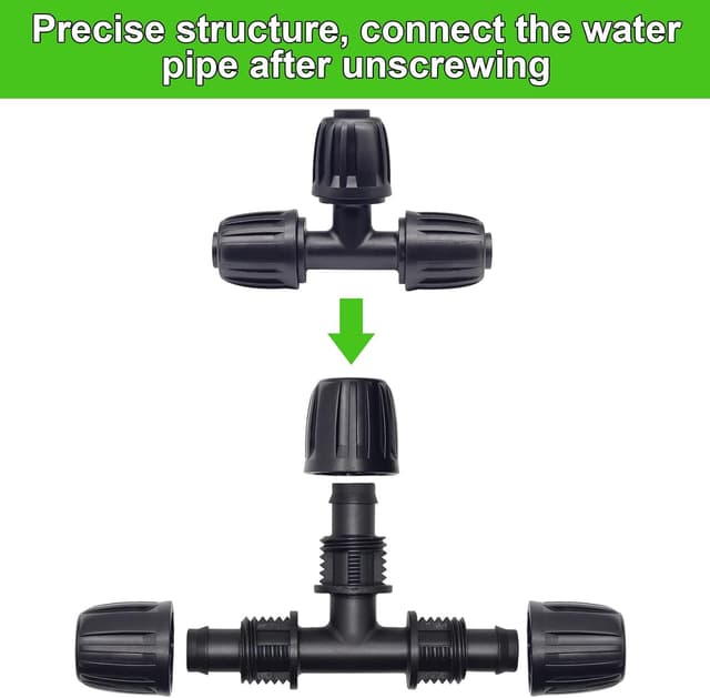 Detalle de Hydrogarden 10 pezzi connettori a T spinati da 16 mm per irrigazione a goccia