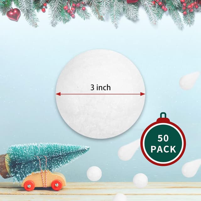 Detalle de Climfusion fake snowballs 50 pack, 3 inch