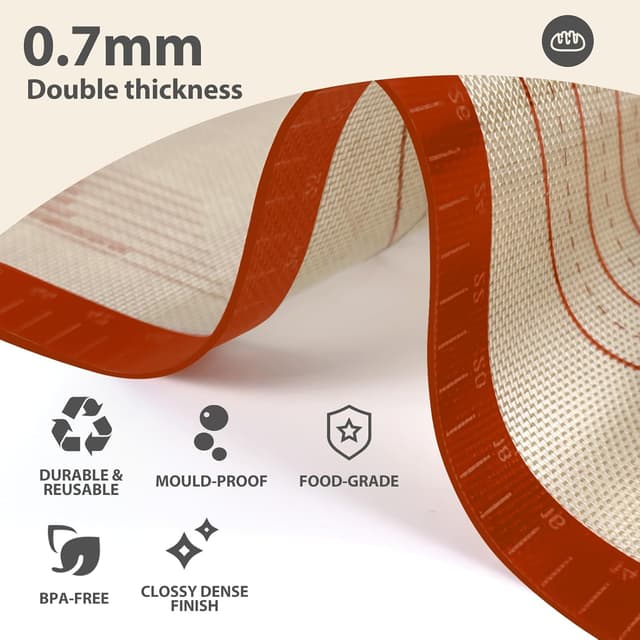 Thumbnail 1 de Silicone Baking Mat 24" x 16" nonstick baking sheet 🍽