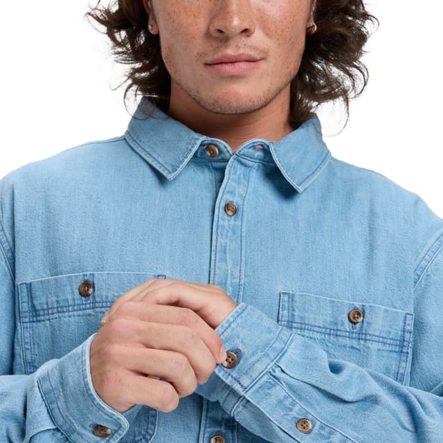 Detalle 2 de Quiksilver Bozeman Denim: camisa vaquera de hombre de algodón