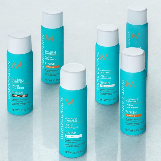 Detalle de Moroccanoil Laque Lumineuse : la laque sans rinçage pour calmer les frisottis