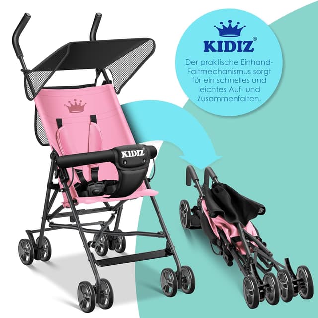 Thumbnail 5 de KIDIZ CITY Buggy kompakter Kinderwagen Rosa