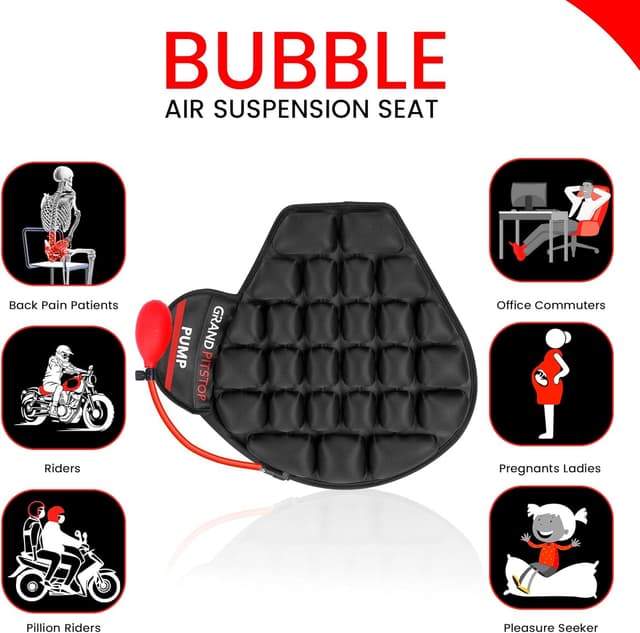 Detalle 1 de Motorcycle air seat cushion for long rides