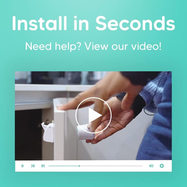 Thumbnail 4 de AYCORN Magnetic Safety Cupboard Locks 10x