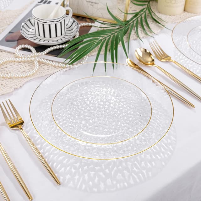 Thumbnail 2 de Rubtlamp 60Pc Clear Plastic Plates 10" 🍽