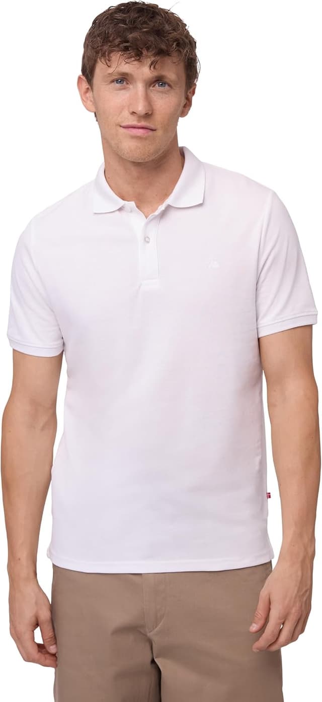 Detalle de DANISH ENDURANCE Maglietta Polo Uomo Cotone Organico