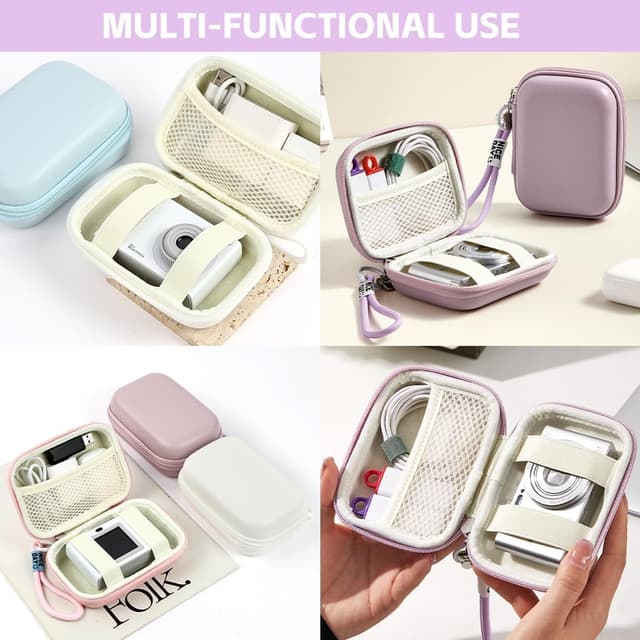 Thumbnail 6 de Ainiv Digital Camera Case (Small) with Detachable Strap – PU+EVA Compact Pouch for Sony, Canon, Panasonic & More