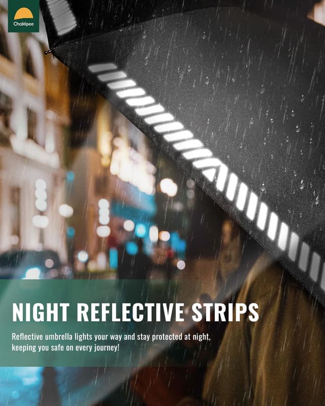 Detalle 2 de Chakipee Paraguas Plegable Reflectante antiviento
