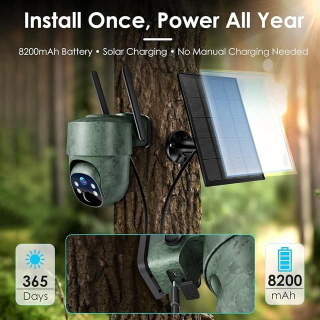 Thumbnail 5 de WOLFANG 2.5K UHD Cámara caza solar PTZ 360°