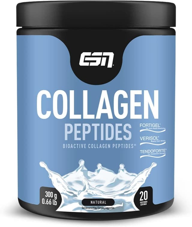 Detalle de ESN Collagen Peptides Neutre 300 g (hydrolysat de collagène) avec vitamine C, zinc et cuivre
