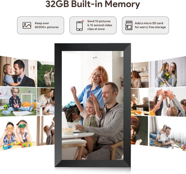 Thumbnail 4 de Frameo 15,6 Zoll Digitaler Bilderrahmen 32GB