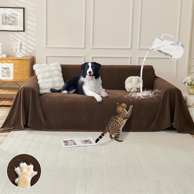 Detalle de Royhom Telo Copridivano 180x300 Marrone