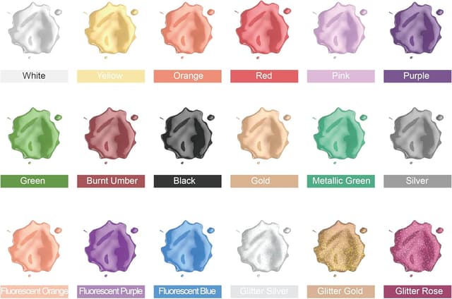 Detalle 2 de BLOT Washable Tempera Paint for Kids (18 Colours) non-toxic poster paints with metallic, fluorescent & glitter effects