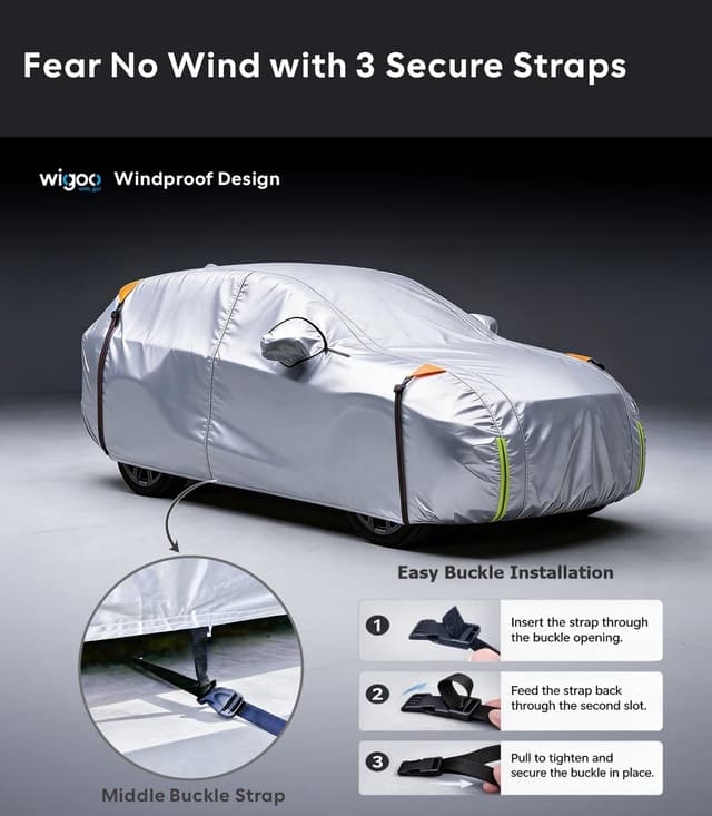 Thumbnail 6 de Wigoo Tesla Model 3 Car Cover Accessories (2017–2026) — custom-fit all-weather outdoor protection