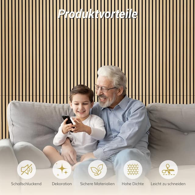 Thumbnail 4 de TONOR Holzfurnier Akustikpaneele 2,88 m² 🪵