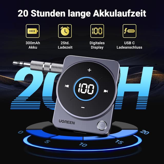 Thumbnail 3 de UGREEN Aux Bluetooth 5.4 Adapter Auto