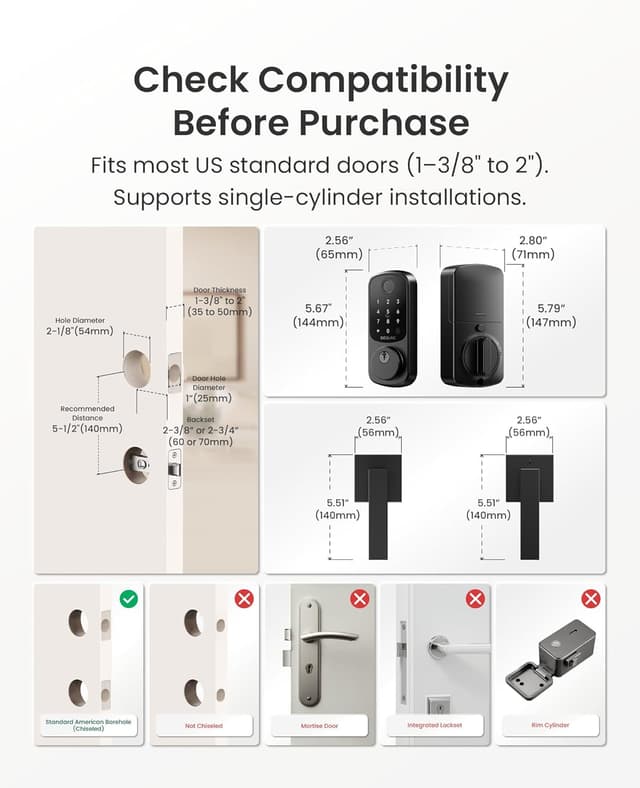 Thumbnail 5 de DESLOC B200 Fingerprint Smart Lock 2-Handle 🔒