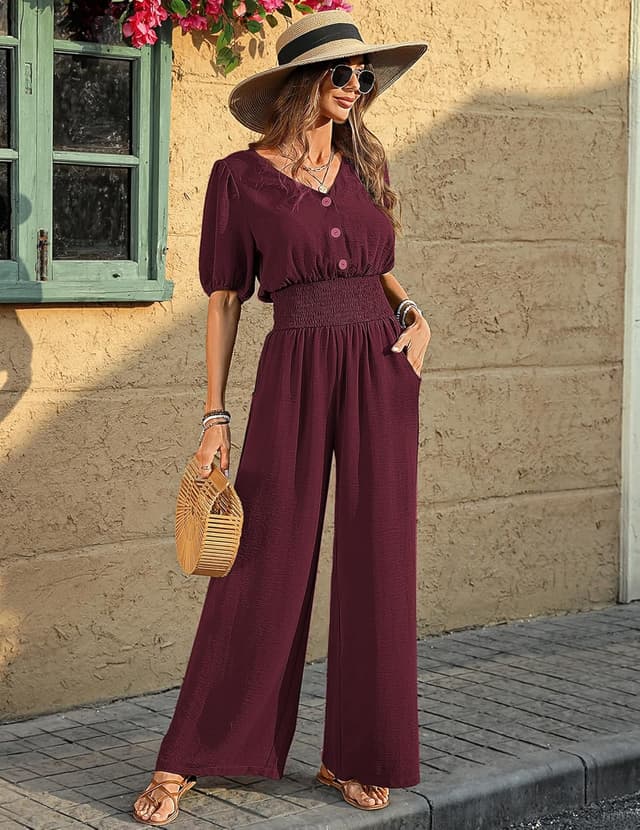 Thumbnail 5 de LOOKBOHO Womens Jumpsuits V‑Neck 2026 👗