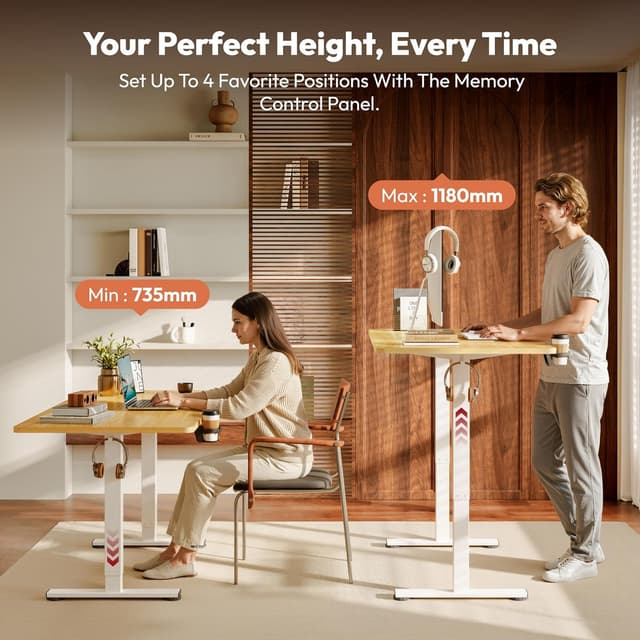 Thumbnail 6 de Electric standing desk 73.5 to 118cm