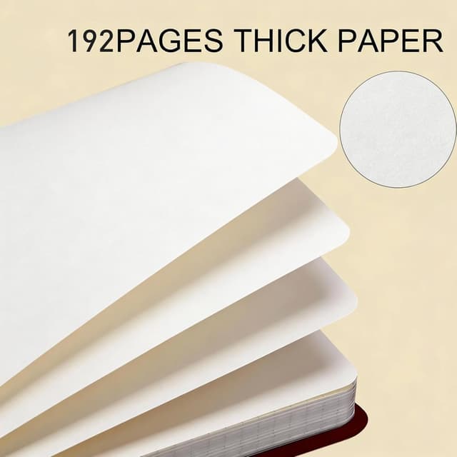 Detalle de PYNEX Notizbuch A5 blanko Hardcover (Skizzenbuch) mit 140 Blatt, dunkelgrün