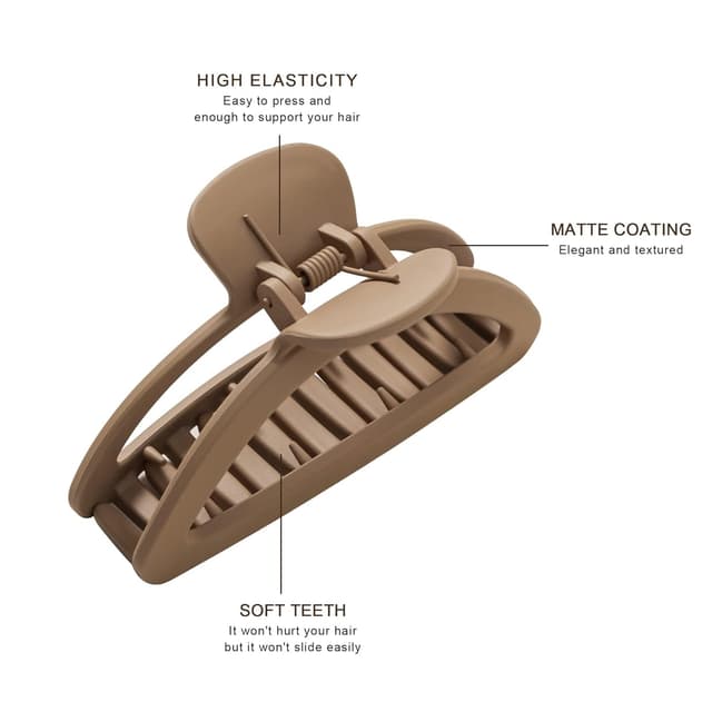 Detalle 2 de 8PCS Flower Hair Claw Clips for Thick Hair