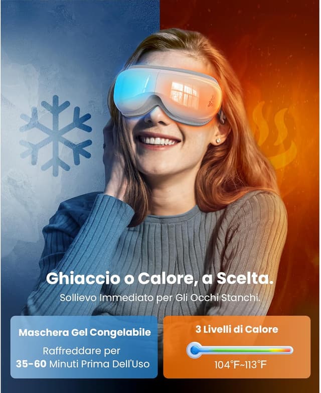 Detalle de Bob and Brad EyeOasis 3 massaggiatore occhi con riscaldamento e freddo, compressione e musica