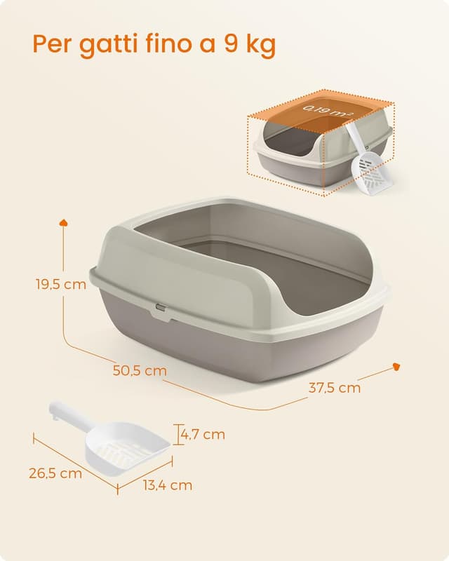 Thumbnail 6 de Feandrea Vassoio Lettiera XL con Bordi Alti