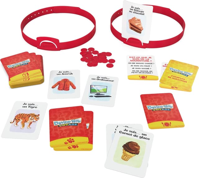 Detalle de Devine Tête Voyage – Jeu de société Spin Master Games (famille) – Bandeaux et devinettes, version française