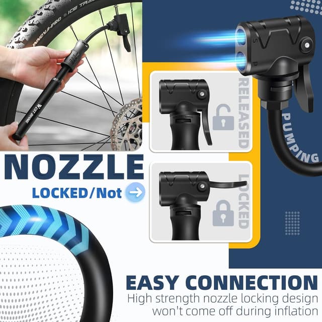 Detalle de West Biking Bicycle Pump Mini Bike Pump (Aluminium Alloy) for Presta & Schrader