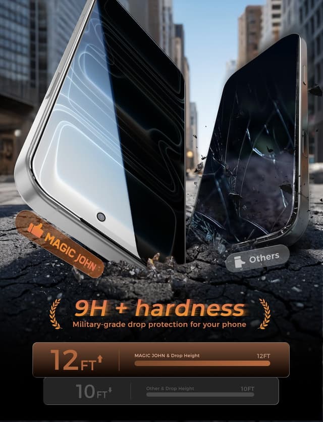 Detalle 1 de iPhone 17 Pro privacy screen protector