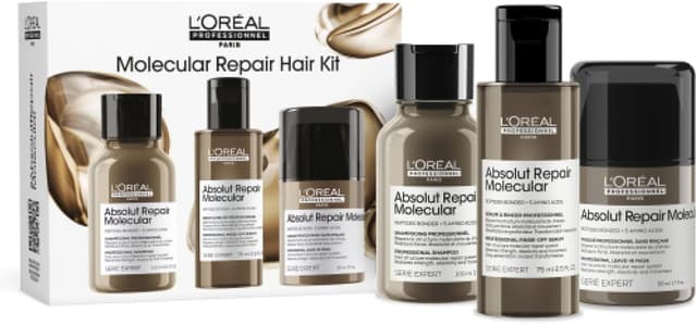 Detalle de L’Oréal Professionnel Absolut Repair Molecular mini trio kit for extremely damaged hair