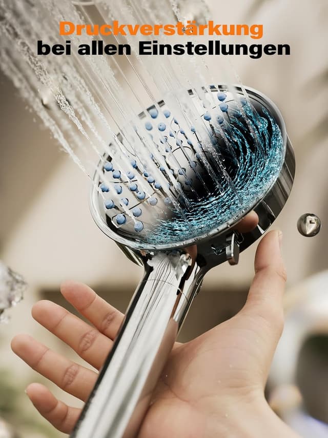 Detalle de Cobbe Duschkopf mit Filter (20 Schichten) & Hochdruck-Handbrause, 7 Strahlarten