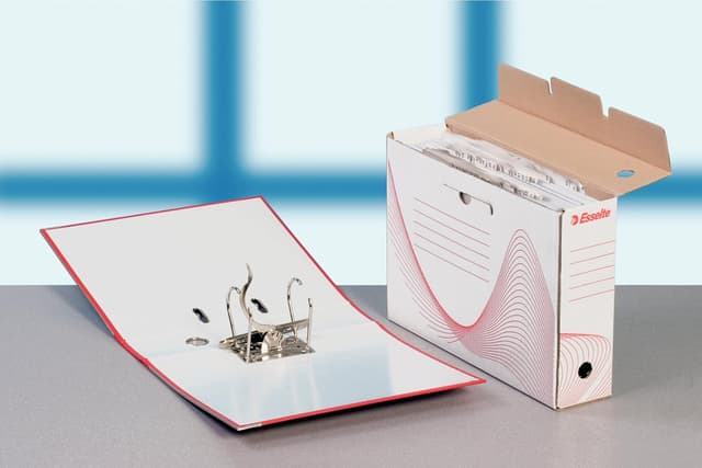 Detalle de ESSELTE Boxy 100 20172 Scatola archivio per documenti A4, 25 x 35 x 10 cm, bianca (confezione da 10)
