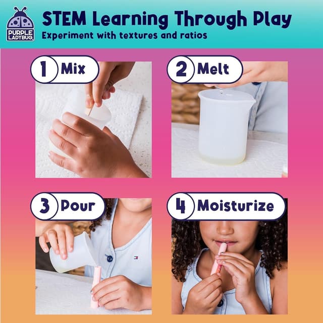 Thumbnail 6 de Purple Ladybug DIY Lip Balm Making Kit for Kids (Easter & Birthday Gifts) — Make 10 Personalized Balms with 3 Flavors