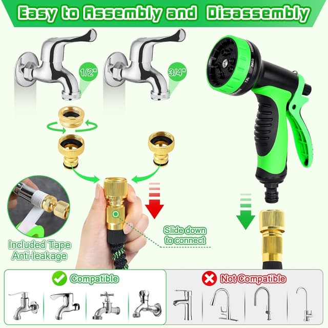 Detalle de Expandable Garden Hose Pipe 100ft 30m