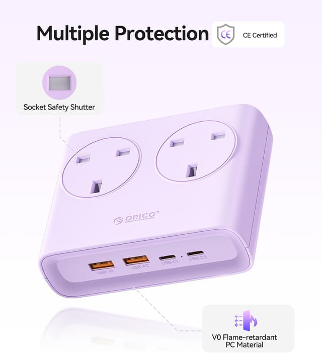 Thumbnail 4 de ORICO Extension Lead with USB Slots 2 Gang