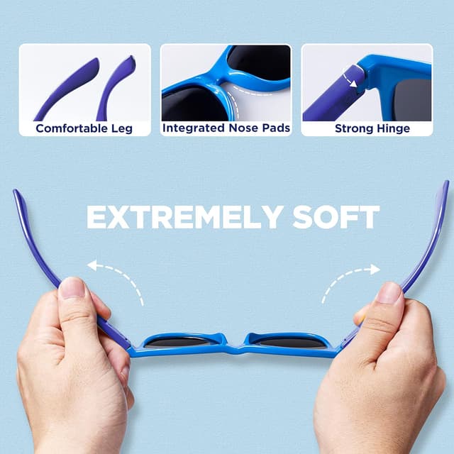 Detalle 2 de RIVBOS Kids Polarized Sunglasses UV400 3-10