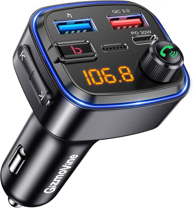 Imagen de Gizmovine Emetteur Bluetooth Voiture FM USB PD 30W en OfertitasTOP