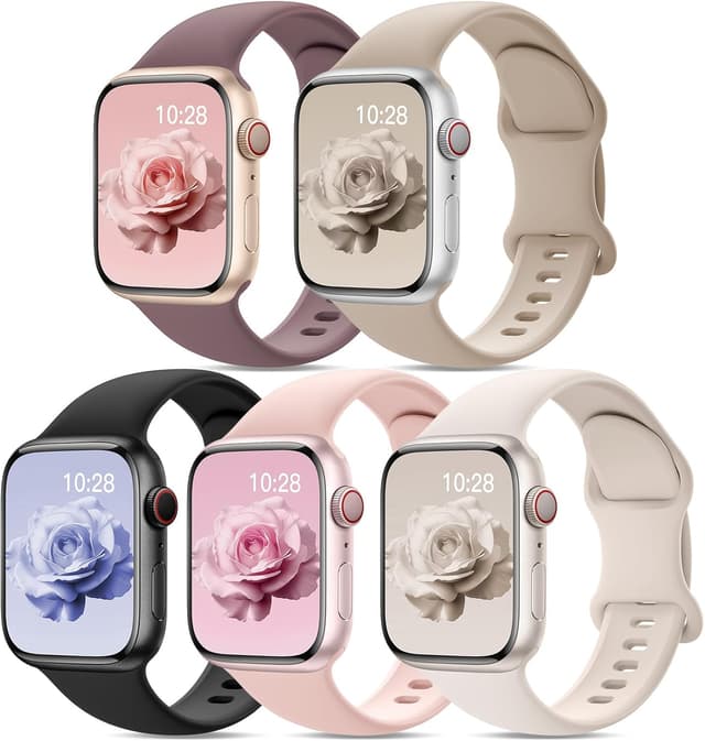 Detalle de Yoohoo 5 Pack Silicone Apple Watch straps 38–49mm