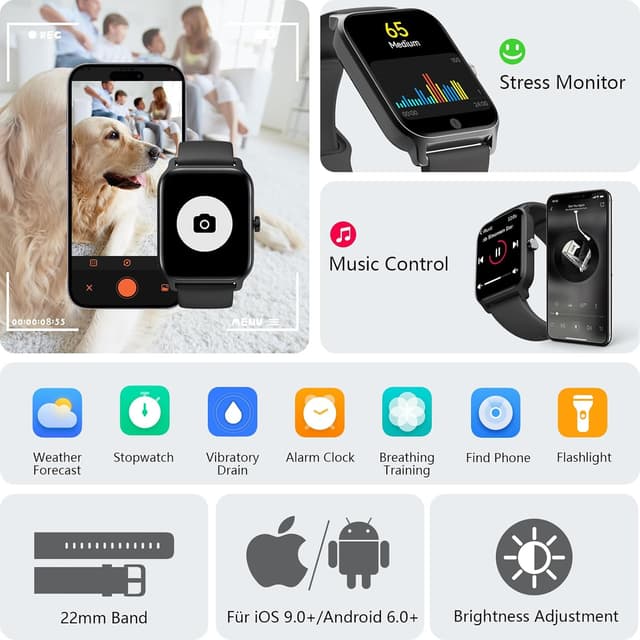 Thumbnail 6 de Smart Watch 1.8" HD screen with Alexa
