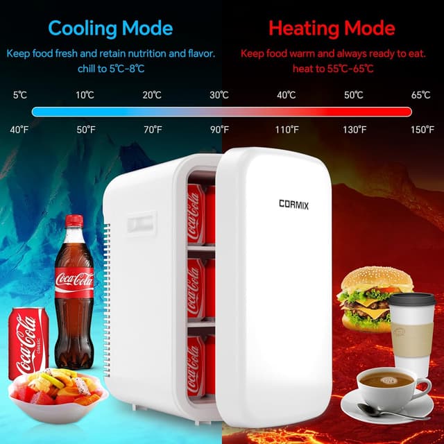 Detalle 2 de Cormix Mini-Kühlschrank 18L (2-in-1) mit Kühl- und Heizfunktion, 12V/220V