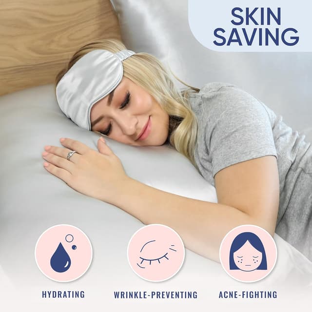 Detalle 2 de Blissy Silk Pillowcase Cover (22 Momme 6A Mulberry Silk) — Pure Silk for Hair & Skin