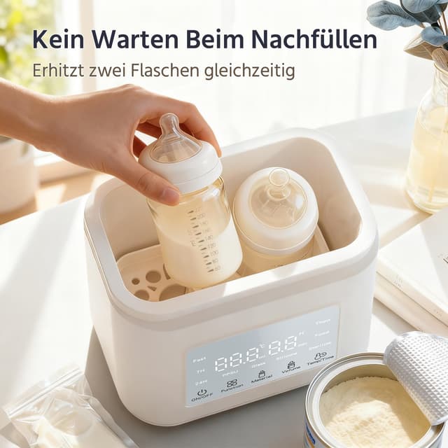 Thumbnail 6 de YFQIS Flaschenwärmer für Muttermilch 10-in-1 mit Sterilisator, 7/24h Warmhaltefunktion und BPA-frei
